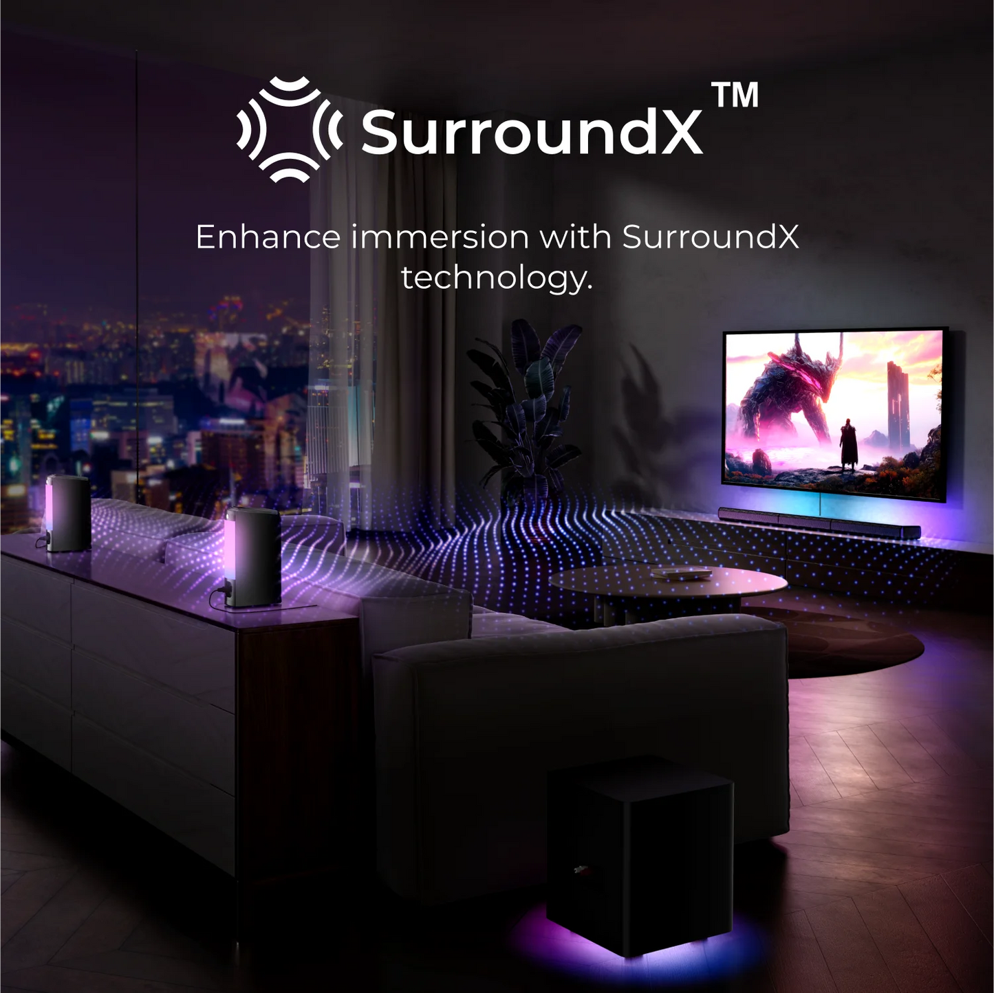 ULTIMEA 410W 7.1ch Soundbar with Wireless Subwoofer & 2 Surround Speakers, Surround Sound System Home Theater Bluetooth Speakers by S And B Enterprise