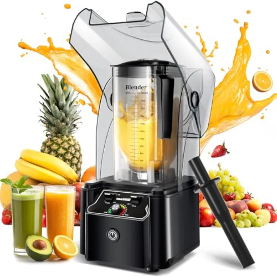 YAO HUI HUANG Professional Commercial Blender 2200W Quiet Enclosure