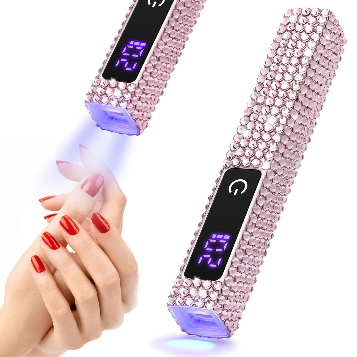SAYSALLY Mini UV LED Nail Lamp With Diamonds Portable Dryer
