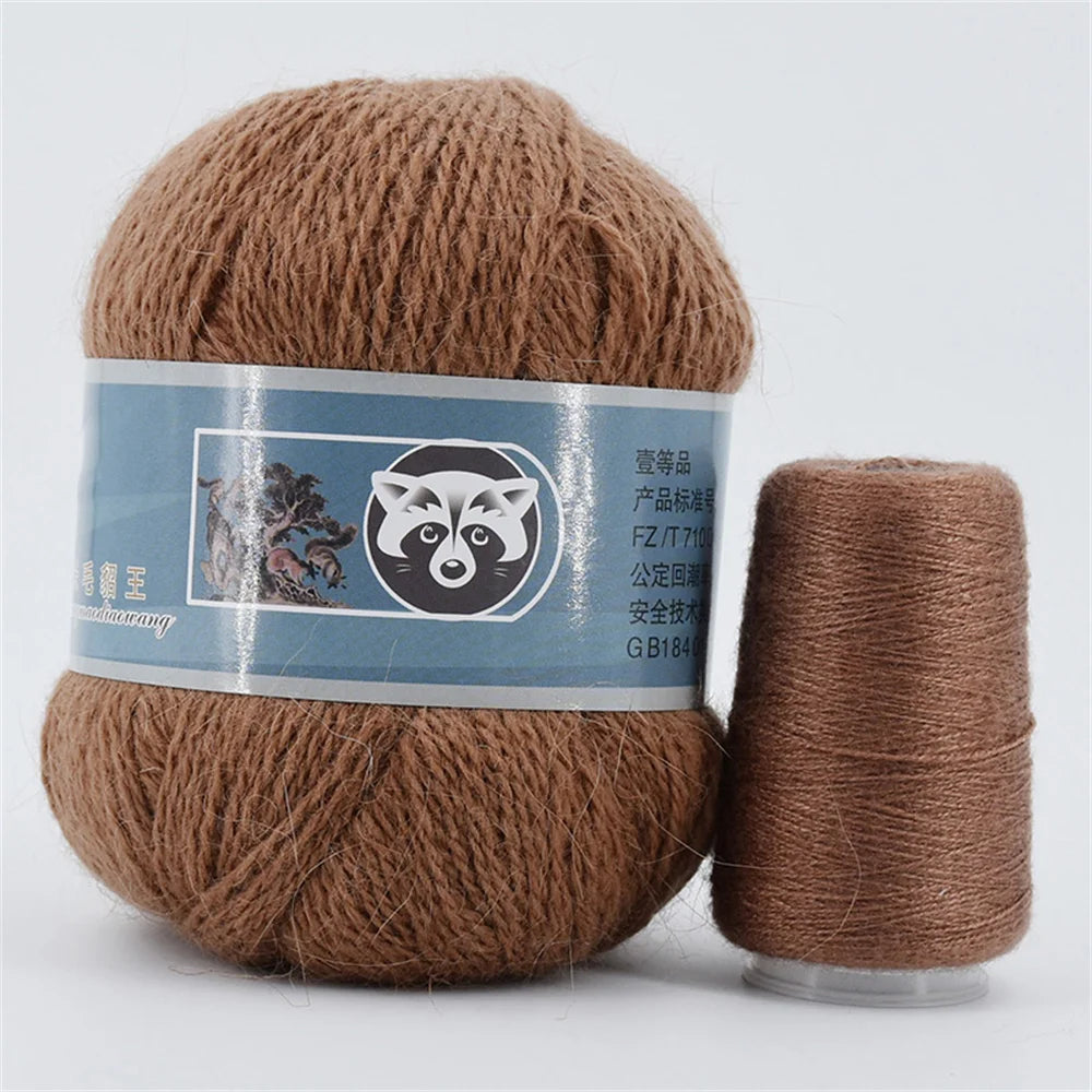 Mink Fur Yarn for Yarns for Knitting and Crochet 2-Ply Lace T Shirt Yarn for Hand Knitting Needlework 1 Skein 340 M 50+20g by S And B Enterprise