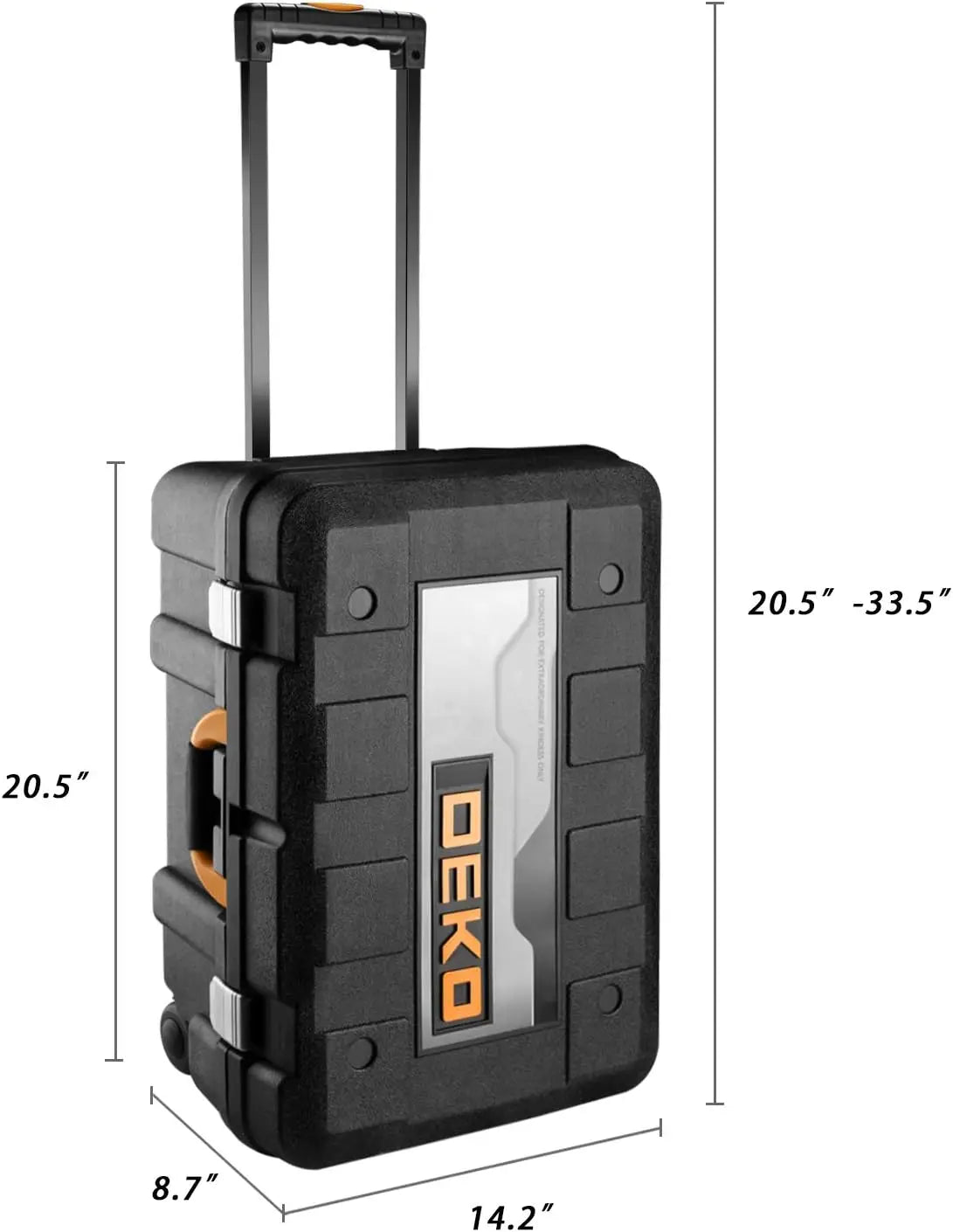 DEKO 258 Tool Kit With Rolling Toolbox Socket Wrench Set