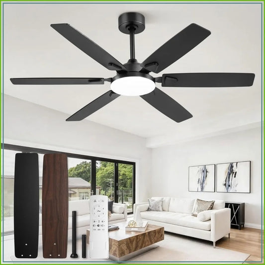 Ceiling Fan With Lights, Quiet DC Motor, Reversible Blades by S And B Enterprise