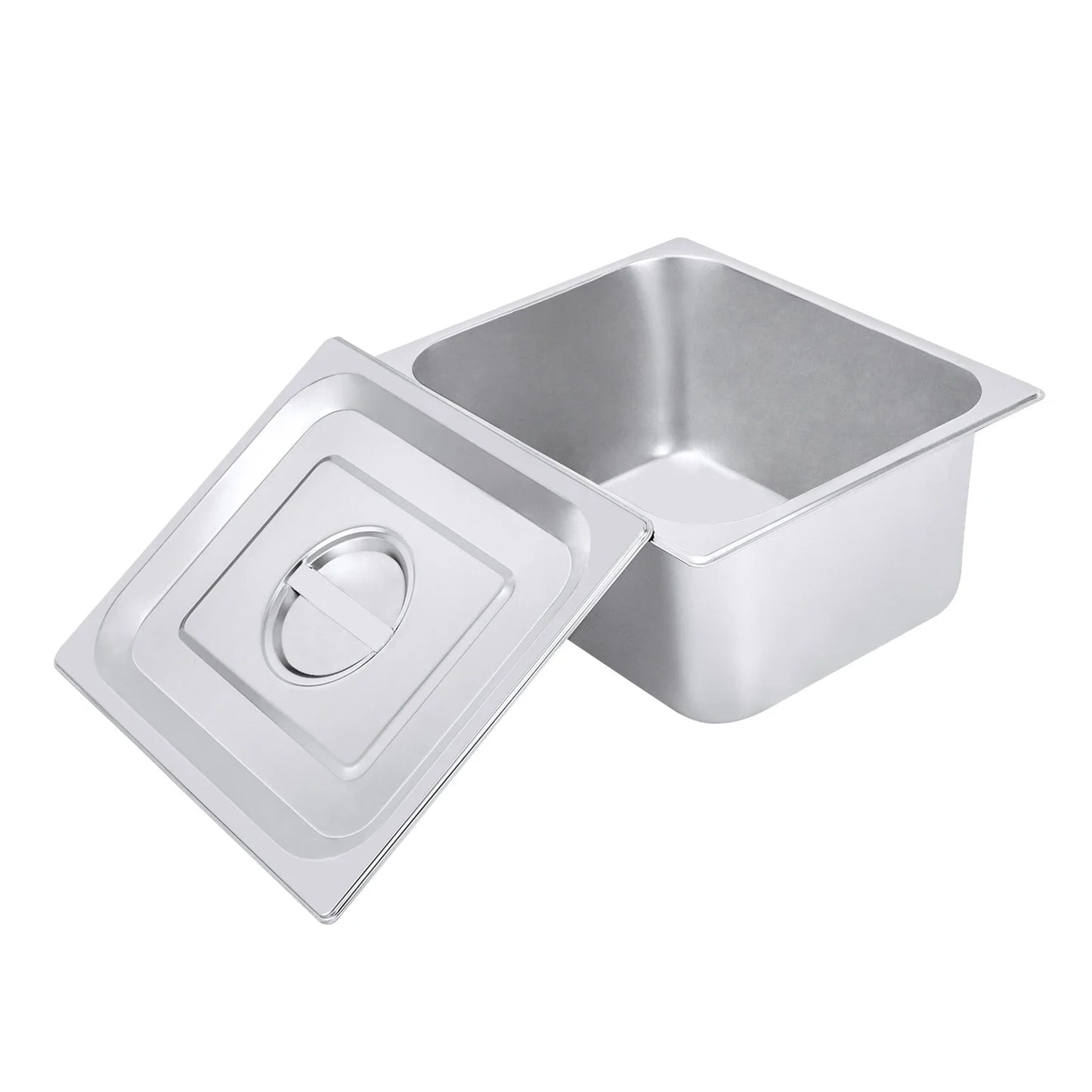 Stainless Steel Steam Table Pans Set With Lids 4-Piece