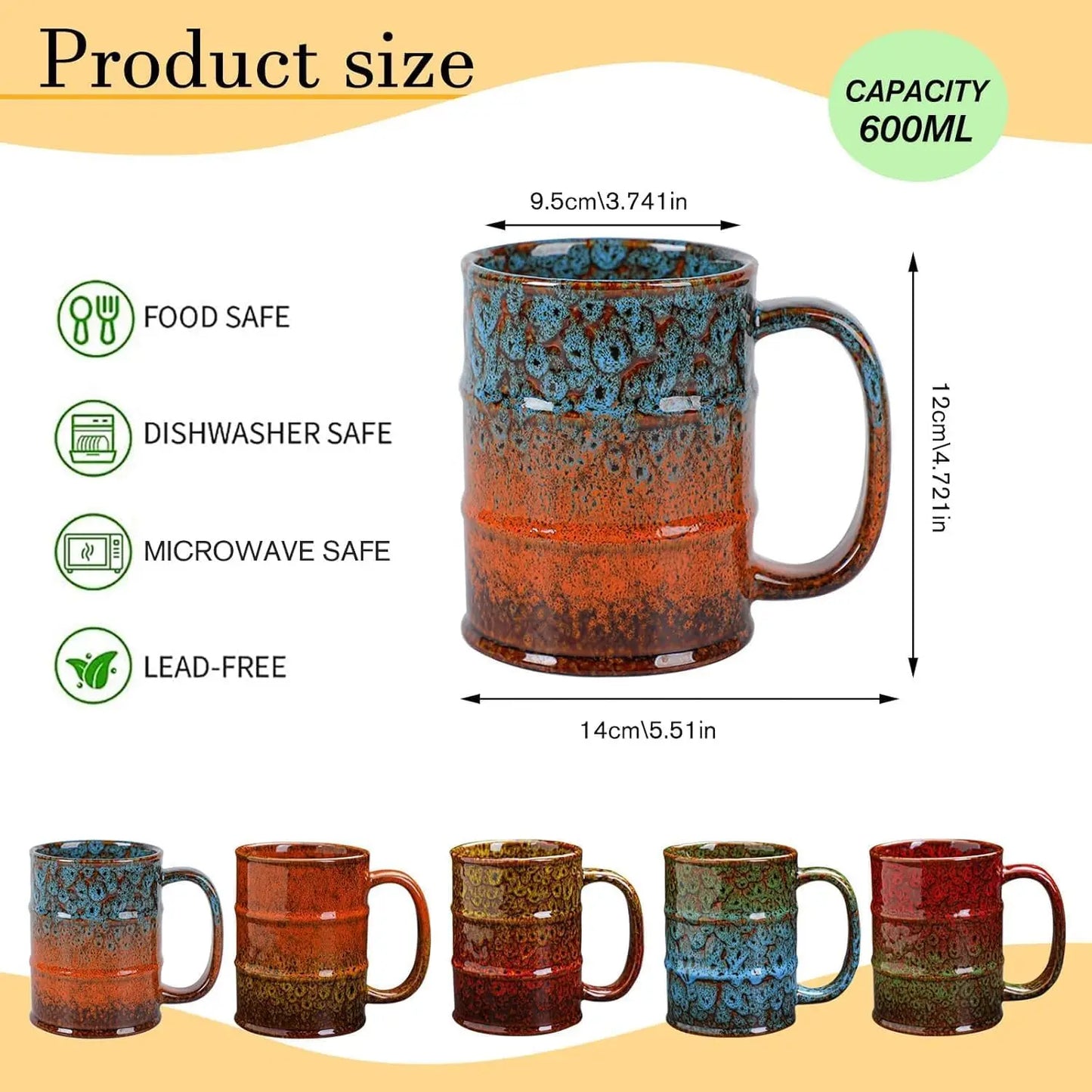 Ceramic Coffee Mug Gift Dishwasher Microwave Safe
