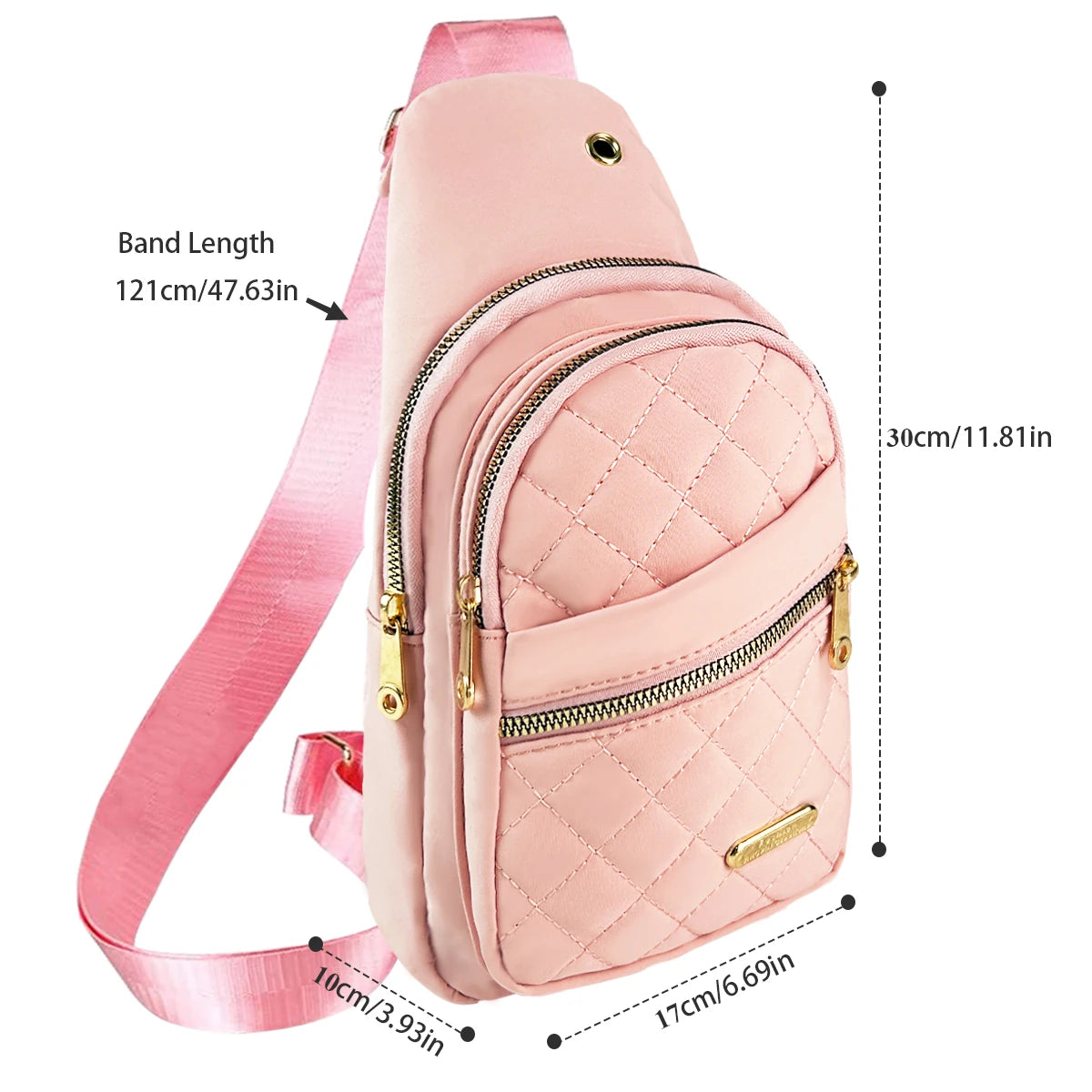 NONECN Adjustable Quilted Sling Backpack For Men And Women Travel