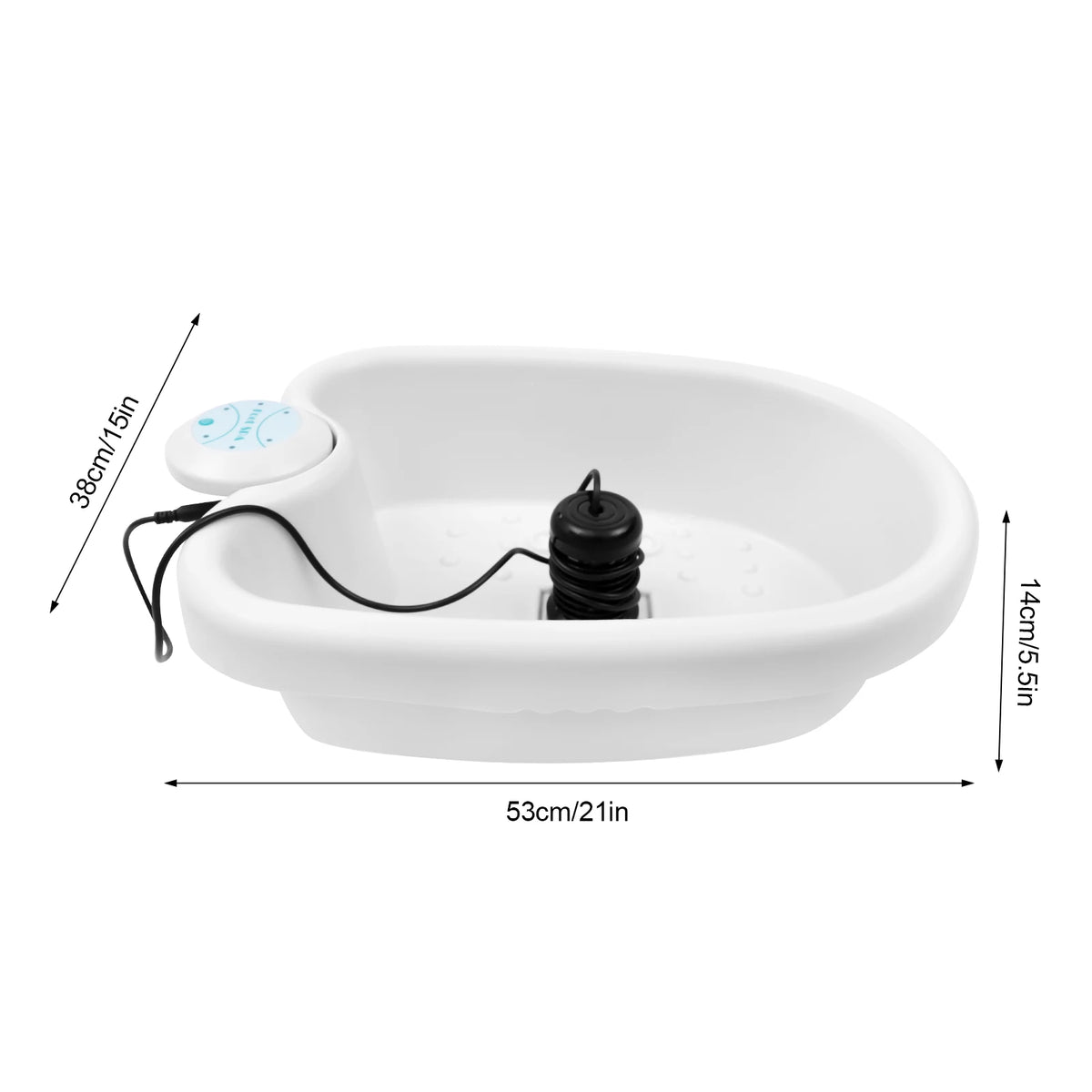Ionic detox foot bath machine with tub basin array, white home spa unit by S And B Enterprise with timer.
