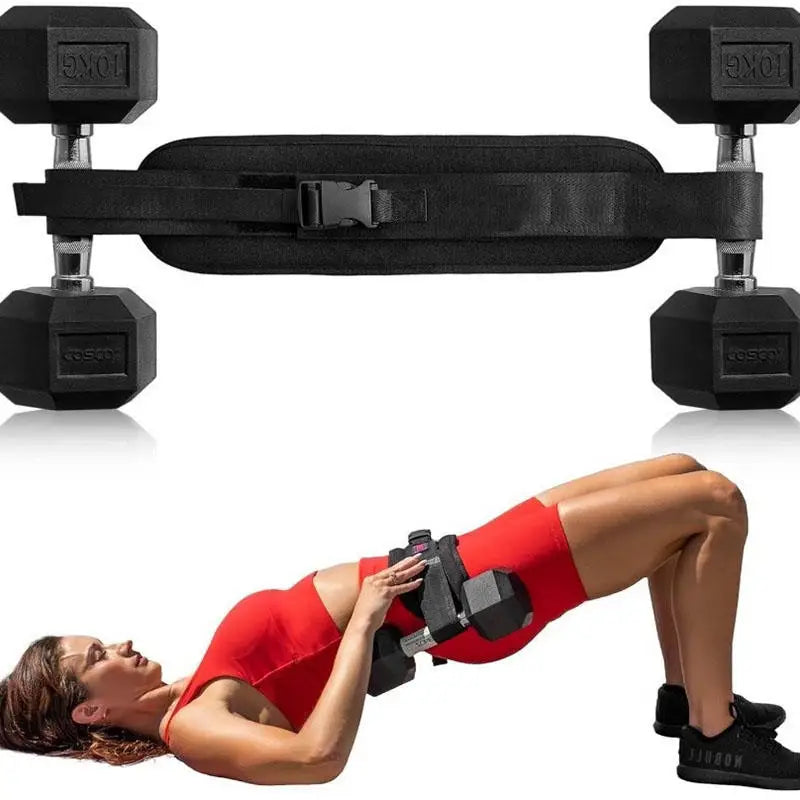 Hip Thrust Belt Glute Trainer For Dumbbells And Home Workouts by S And B Enterprise