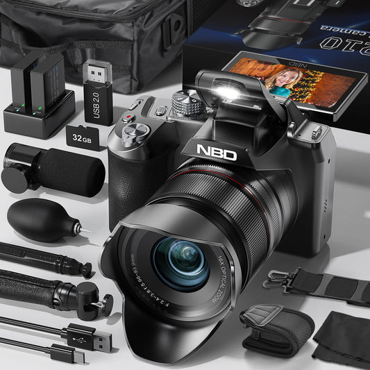 NBD 64MP 16X Optical Zoom WiFi Vlogging Digital Camera