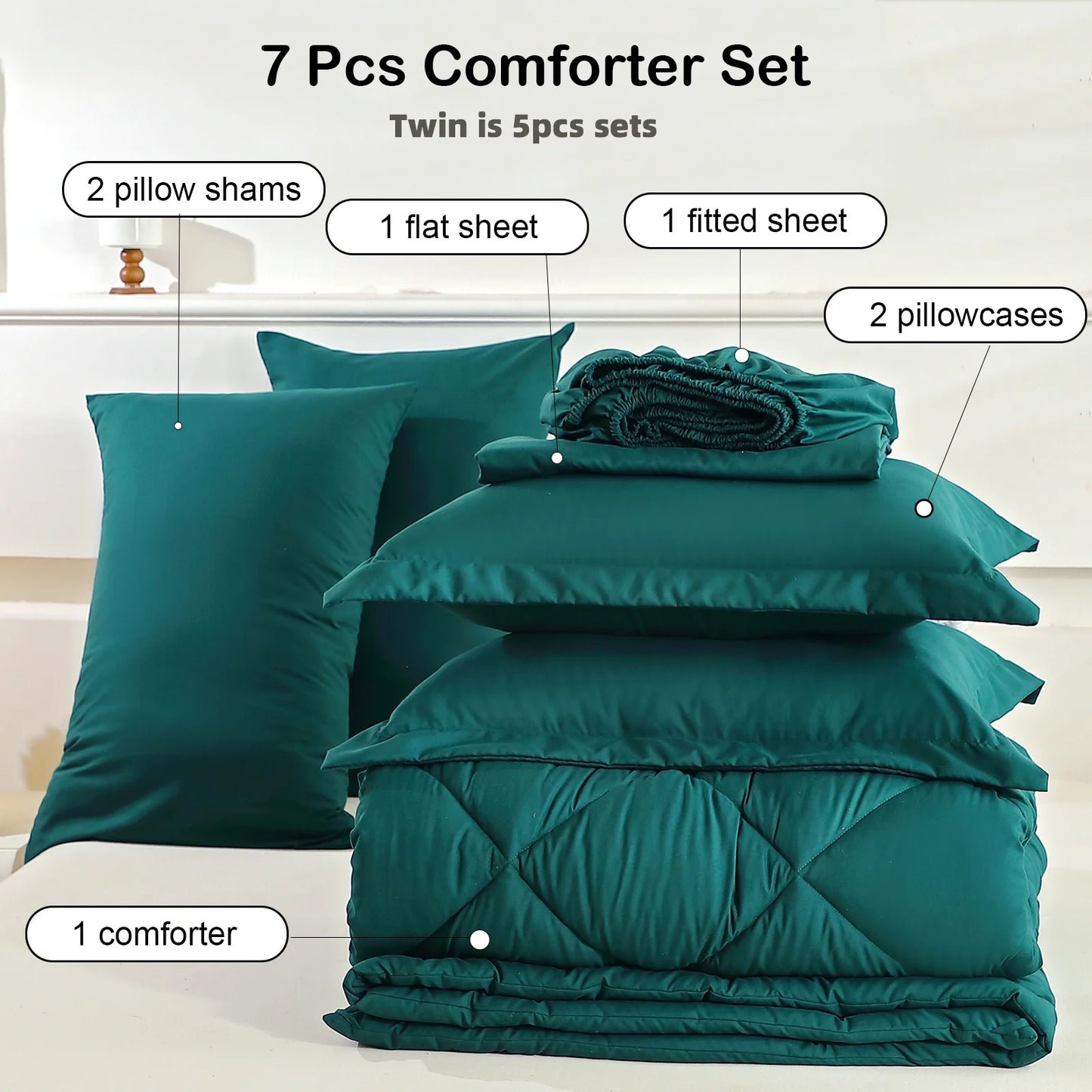 easYum Bedding Set With Comforter And Sheets For Bedrooms