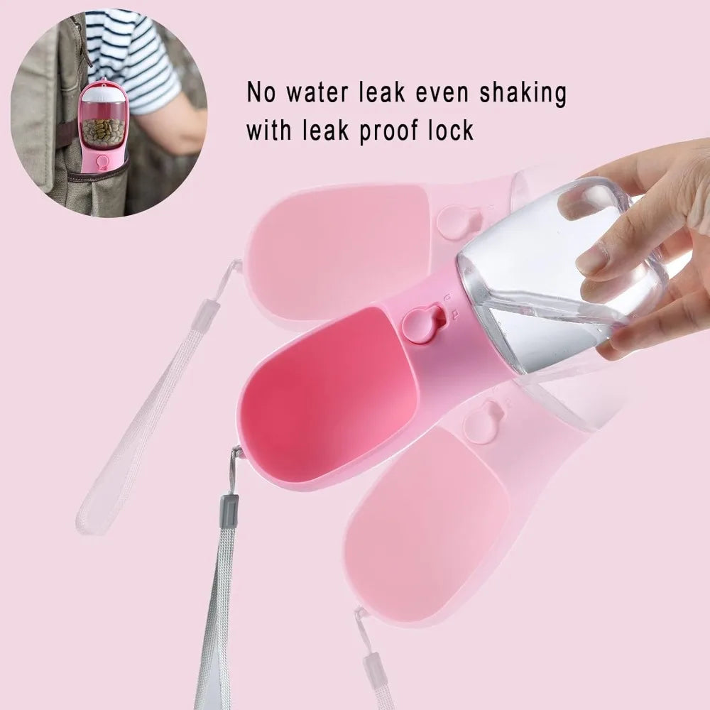 Dog Water Bottle With Food Container Portable Pet Dispenser by S And B Enterprise