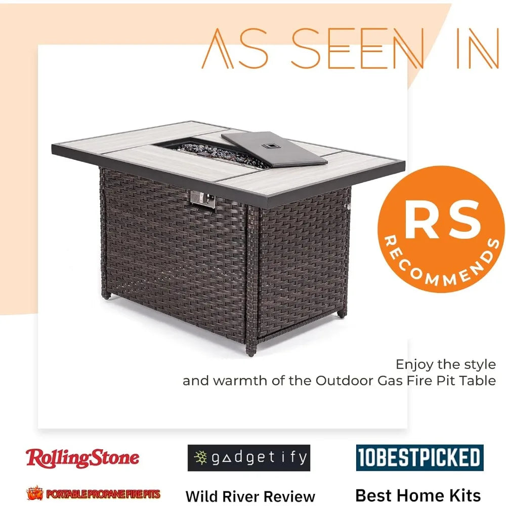 Grand Patio Gas Fire Pit Table Outdoor 50000 BTU Propane