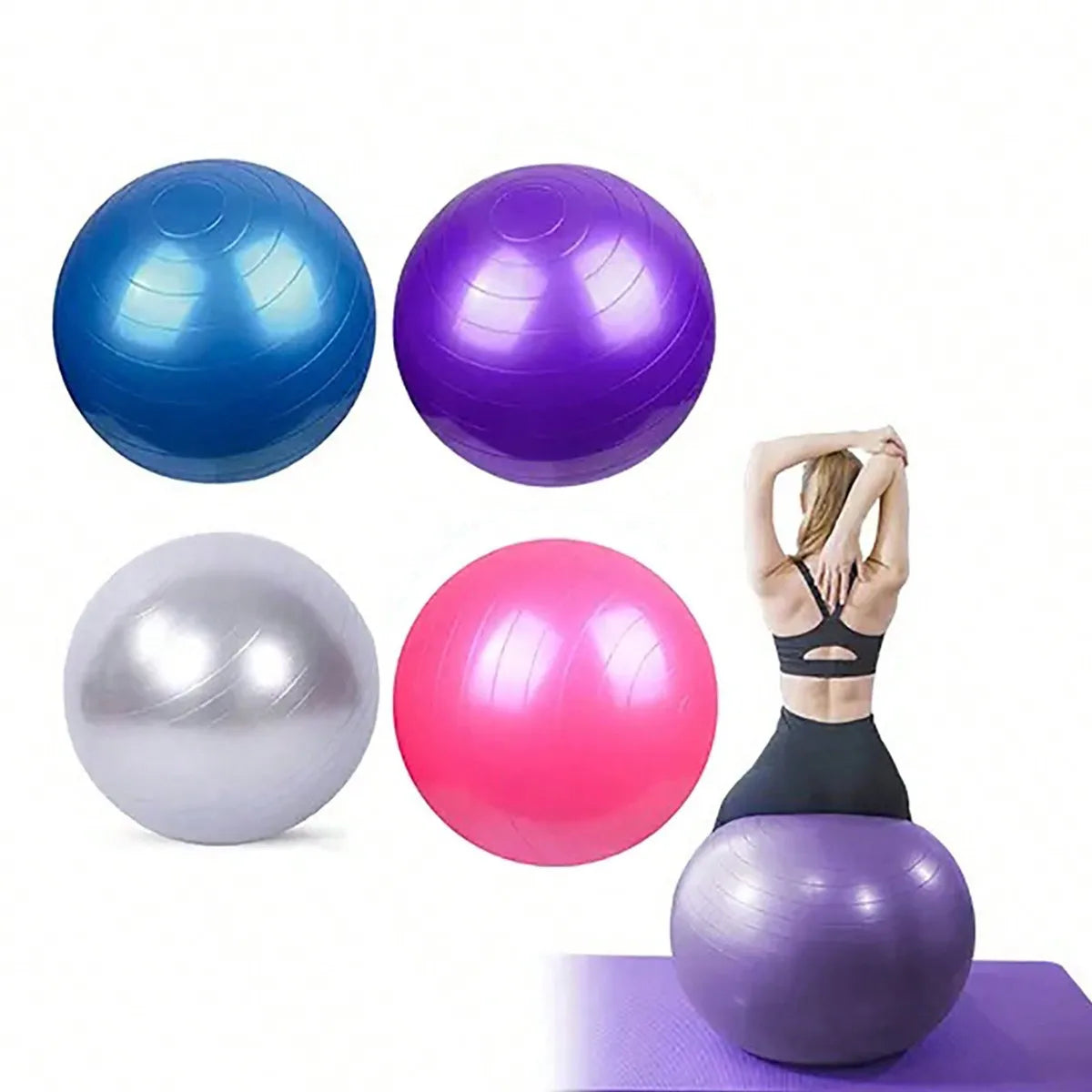 Anti-Burst Yoga Ball For Home Gym And Office Balance Training Pump