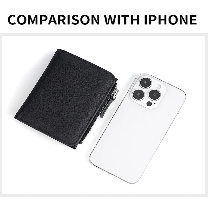 Genuine Leather RFID Wallet for Women With Zipper Coin Pocket