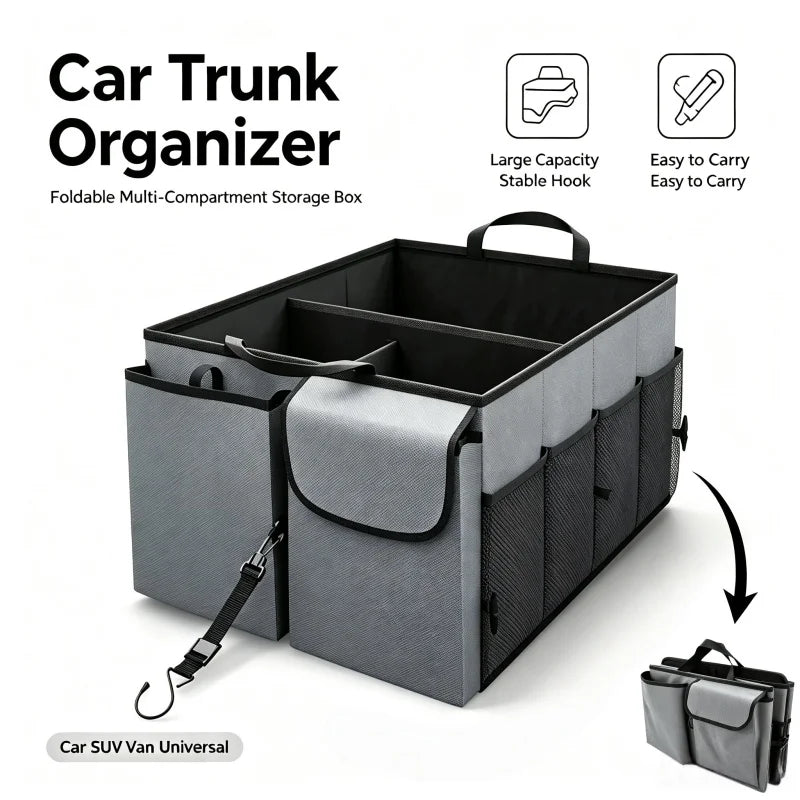 Big Capacity Car Storage Box Car Trunk Organizer Eco-Friendly Super Durable Collapsible Cargo Storage Tool Auto Trucks Trunk Box