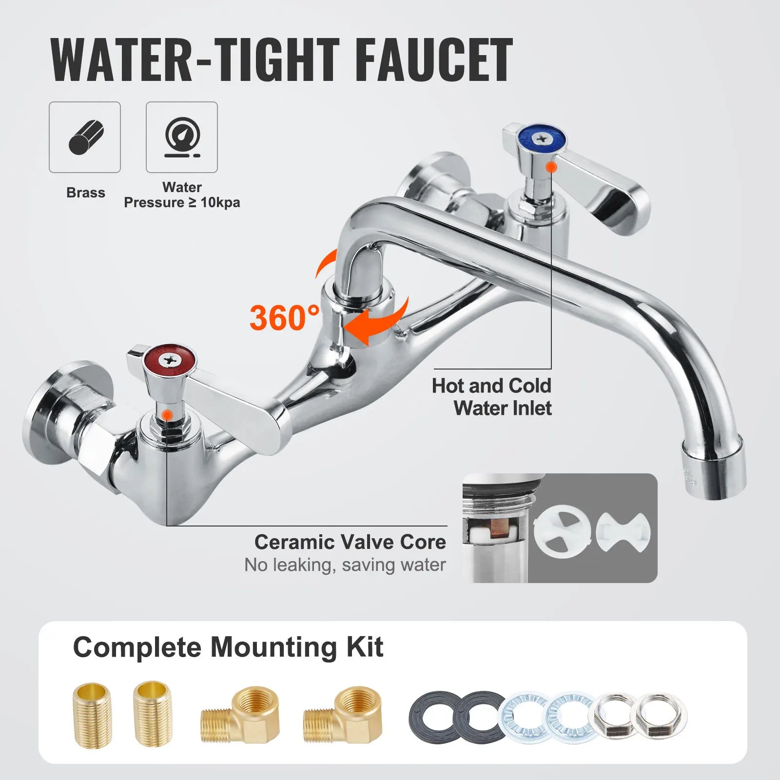 SucceBuy Stainless Steel Kitchen Prep & Utility Sink 1 Compartment Restaurant Commercial Steel Sink w/Faucet for Restaurant Home by S And B Enterprise