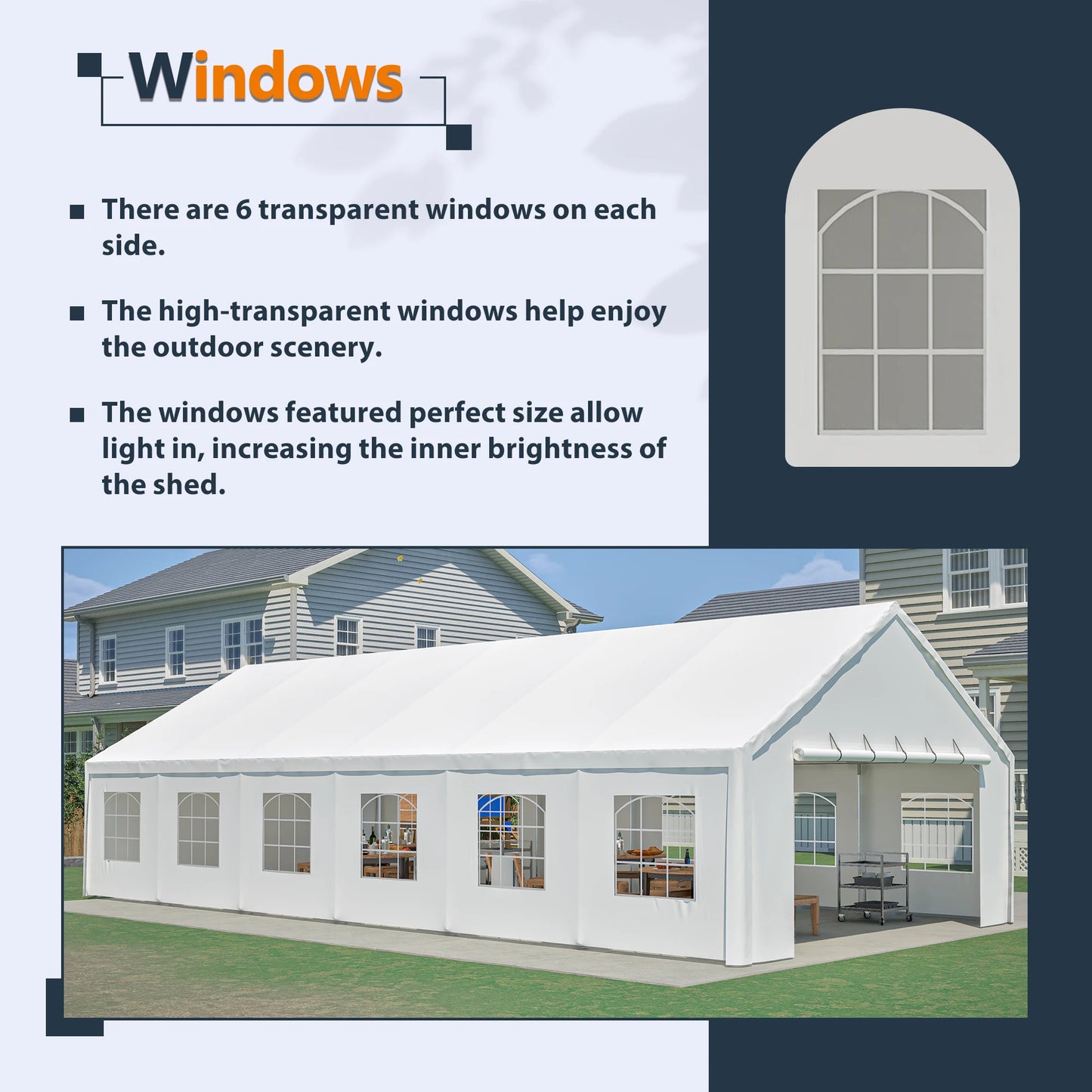 Heavy Duty Party Tent Large Commercial Canopy With Removable Sidewalls