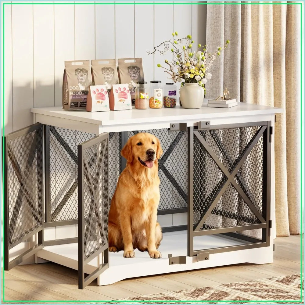 Heavy Duty Wooden Dog Crate End Table For Large Breeds by S And B Enterprise