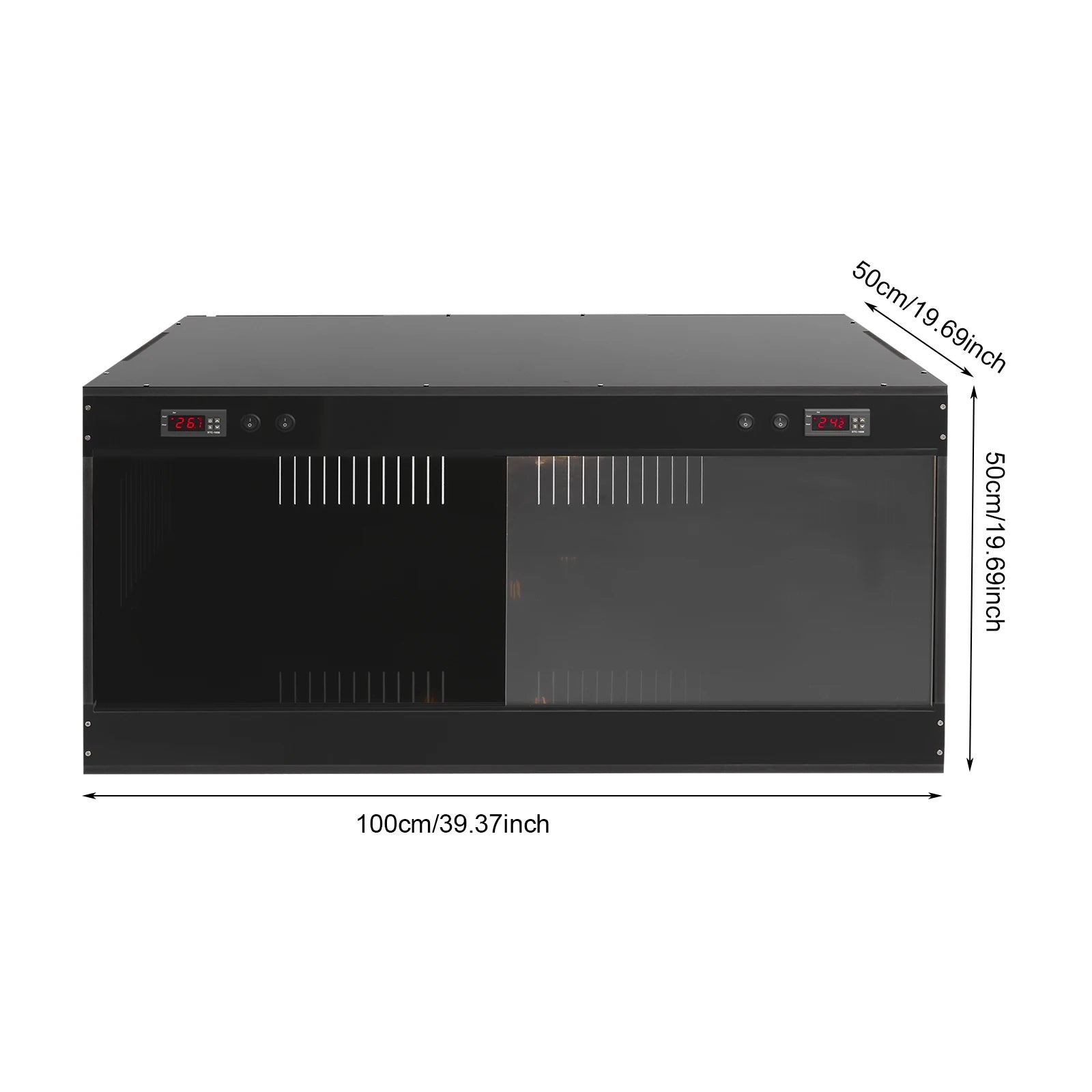 Reptile Terrarium With Viewing Window And Dual Temperature Controllers by S And B Enterprise