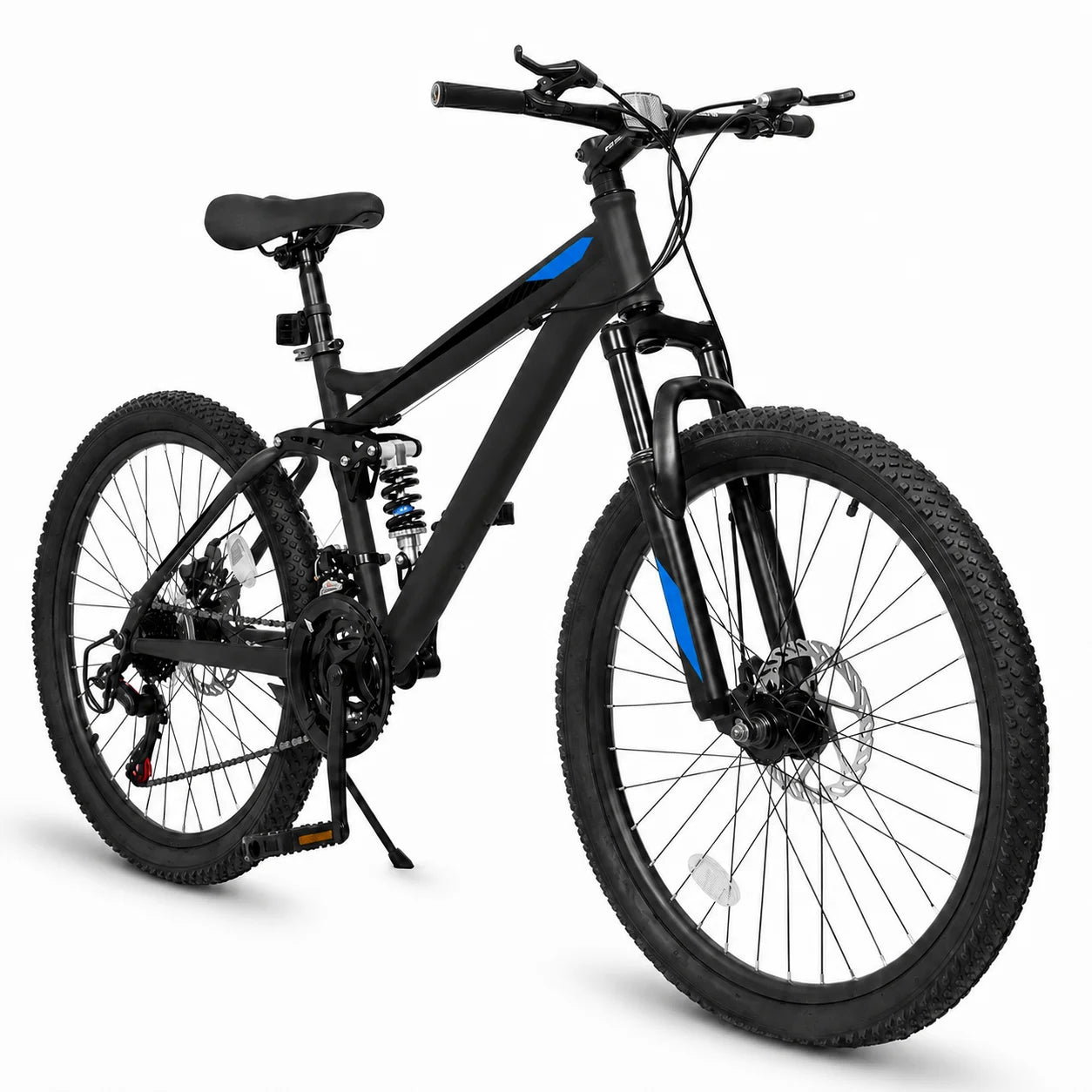 Unisex Full Suspension Mountain Bike 21-Speed With Disc Brakes