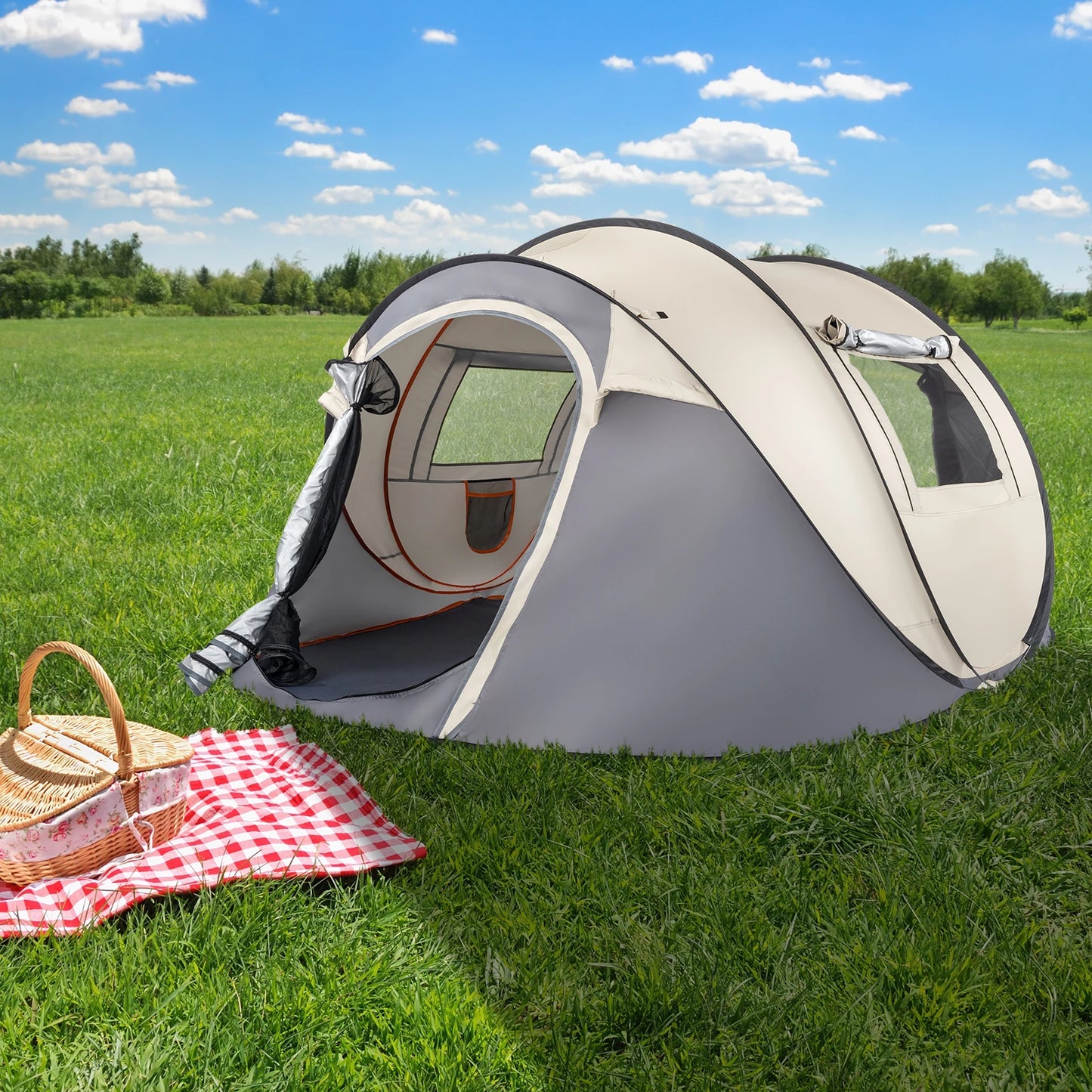Pop Up Tent Instant Setup For Family Camping Waterproof