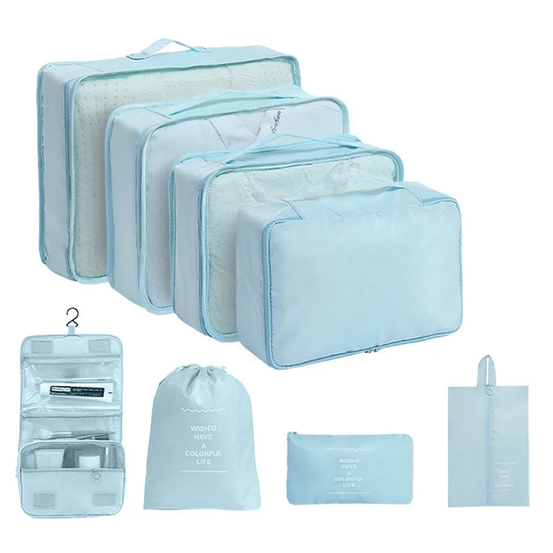 Travel Packing Cube Set 7/8/9 Pcs Polyester Organizer by S And B Enterprise