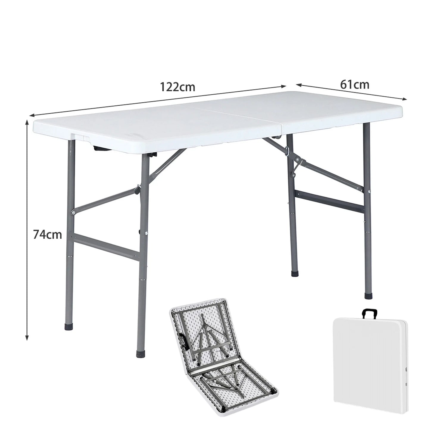 120cm Factory Customized New Silicone Handle Plastic Folding Tables for Portable Weddings Picnics Parties Camping by S And B Enterprise