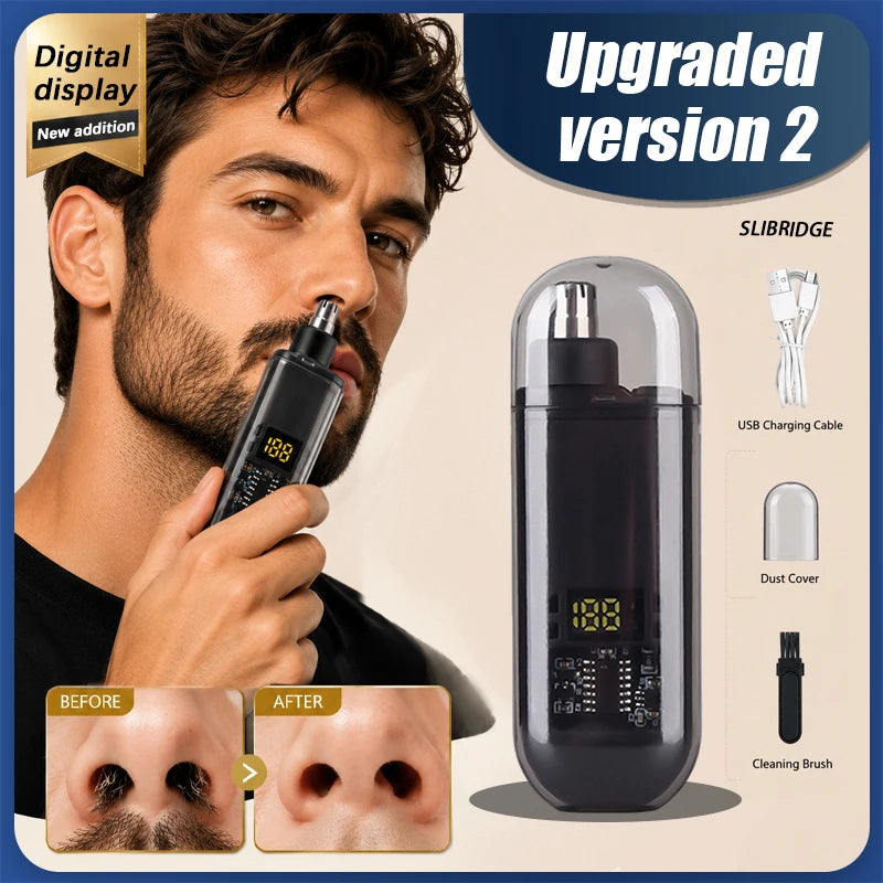 Newly Upgraded 2.0 Nose Hair Trimmer Electric Rechargeable Nose Trimmer Men Shaver Razor Women Nose Hair Cutter Ear Trimmer