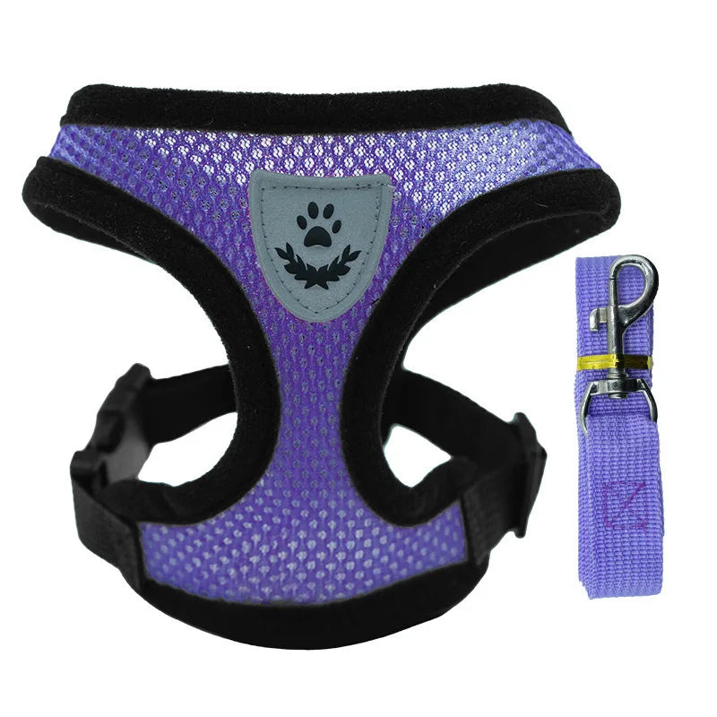 Hot summer small dog pet chest and back breathable dog chest and back suit cat outdoor traction rope child collar by S And B Enterprise