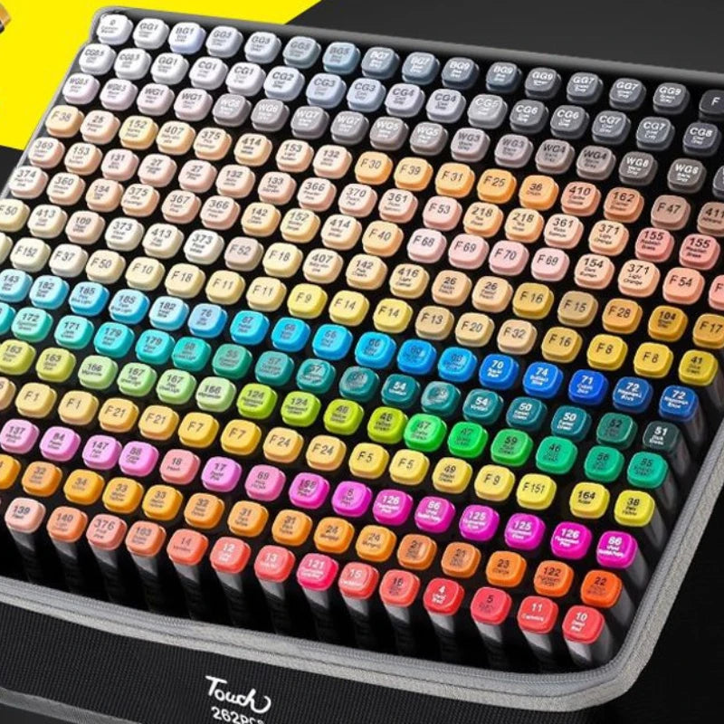 262 Color Marker Pen Set Double Head Brush Pens Art by S And B Enterprise
