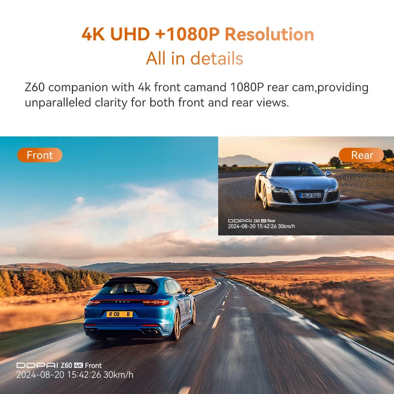 Ddpai Z60 4K 2K 1080P Dash Cam With GPS ADAS Night Vision