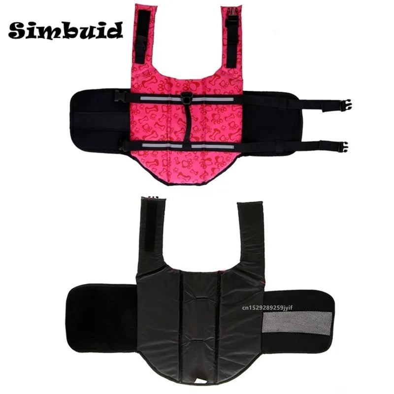 Dog Life Jacket Reflective Adjustable Buoyancy Vest by S And B Enterprise