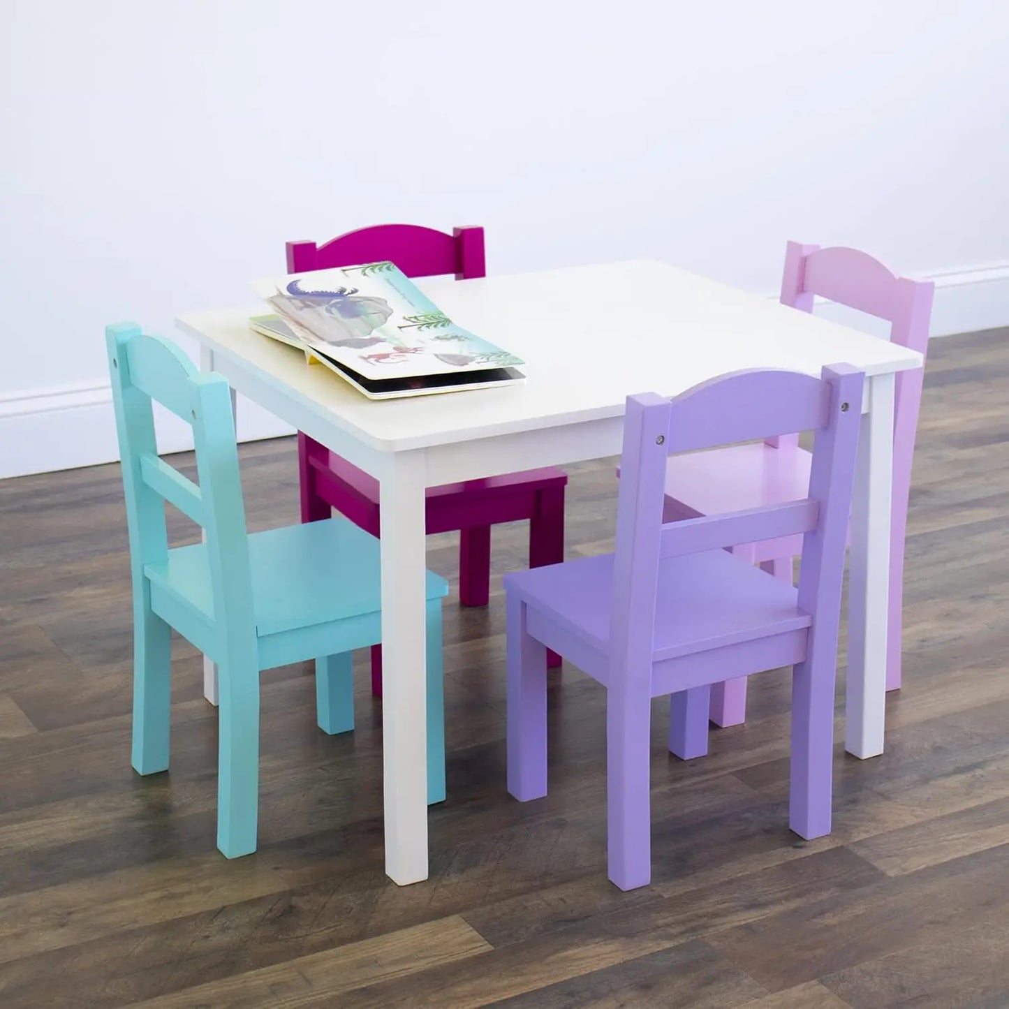 Kids Wooden Table And Chair Set For Toddlers Sturdy
