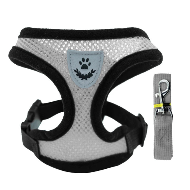 Hot summer small dog pet chest and back breathable dog chest and back suit cat outdoor traction rope child collar by S And B Enterprise