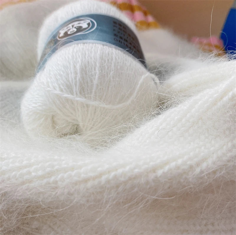 Mink Fur Yarn for Yarns for Knitting and Crochet 2-Ply Lace T Shirt Yarn for Hand Knitting Needlework 1 Skein 340 M 50+20g by S And B Enterprise