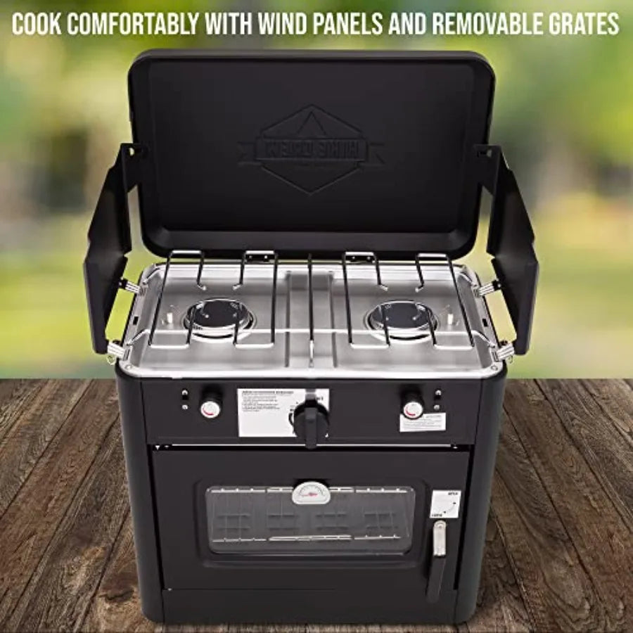 OLOEY CSA-Approved Outdoor Gas Camping Oven Carry Bag 2-Burner Stove