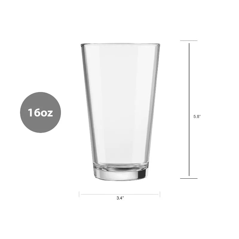 16 oz Clear Pint Glass by S And B Enterprise