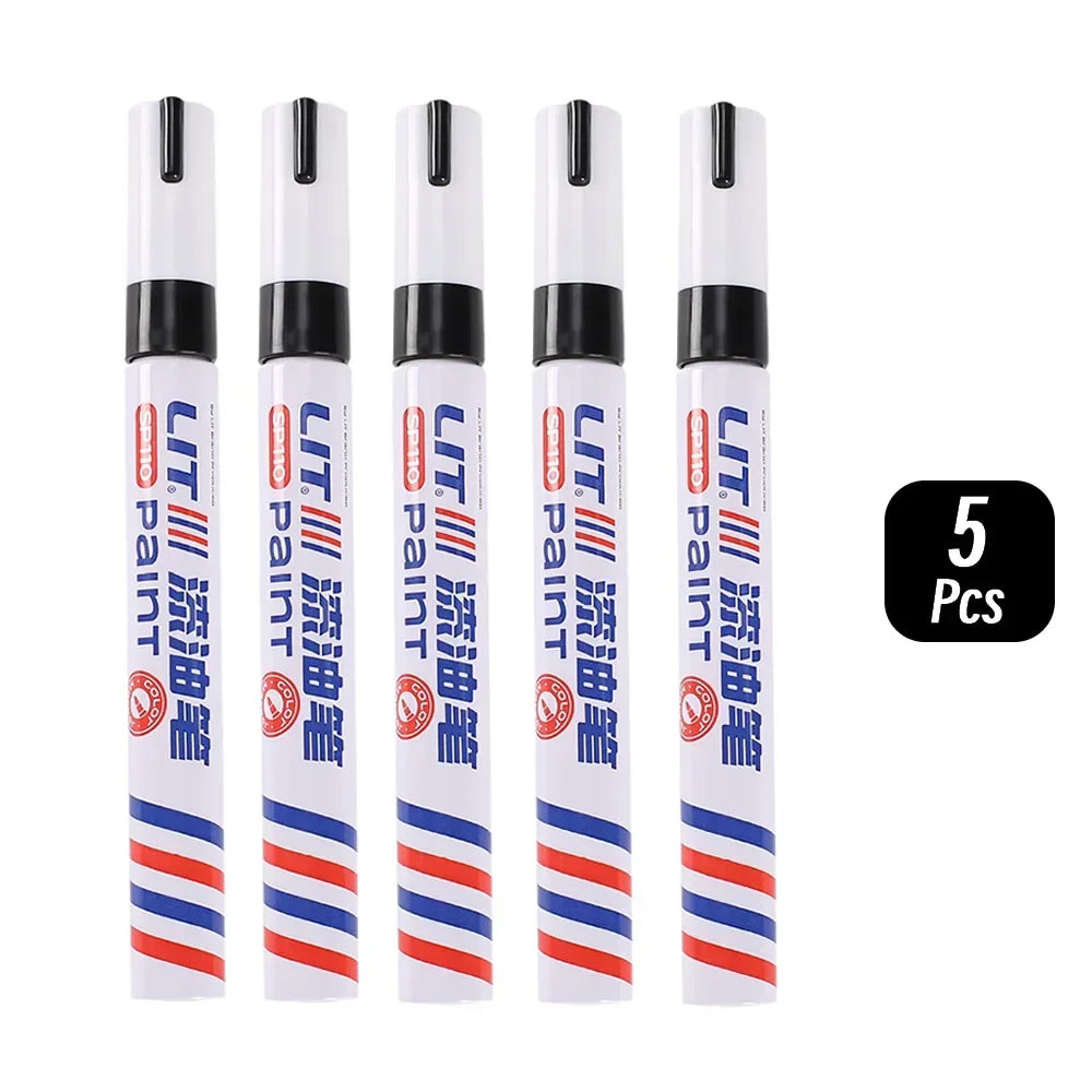 3mm 10p Colorful 8 Colors Permanent Paint Marker Waterproof White Markers tire tread rubber fabric Paint metal Paint Marker Pens by S And B Enterprise