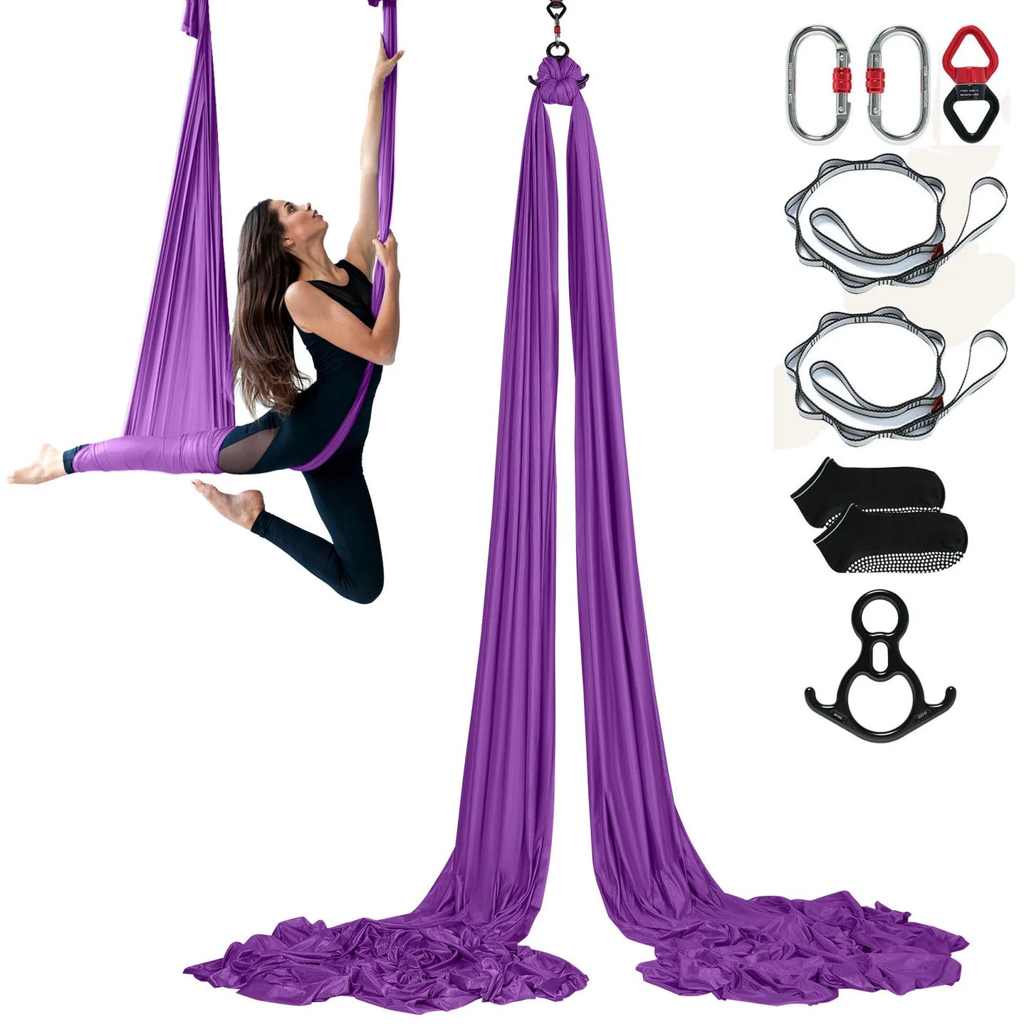 SucceBuy Aerial Yoga Hammock And Swing Starter Kit All Levels