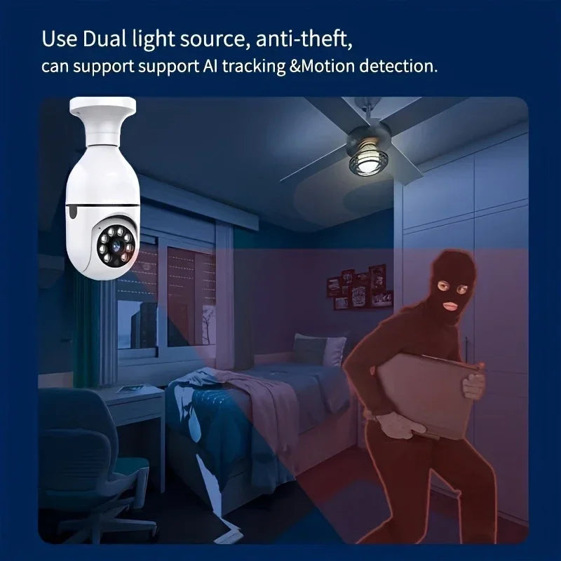 BoyKeep Ease Life App Light Bulb Security Camera Outdoor Wireless 5GHz