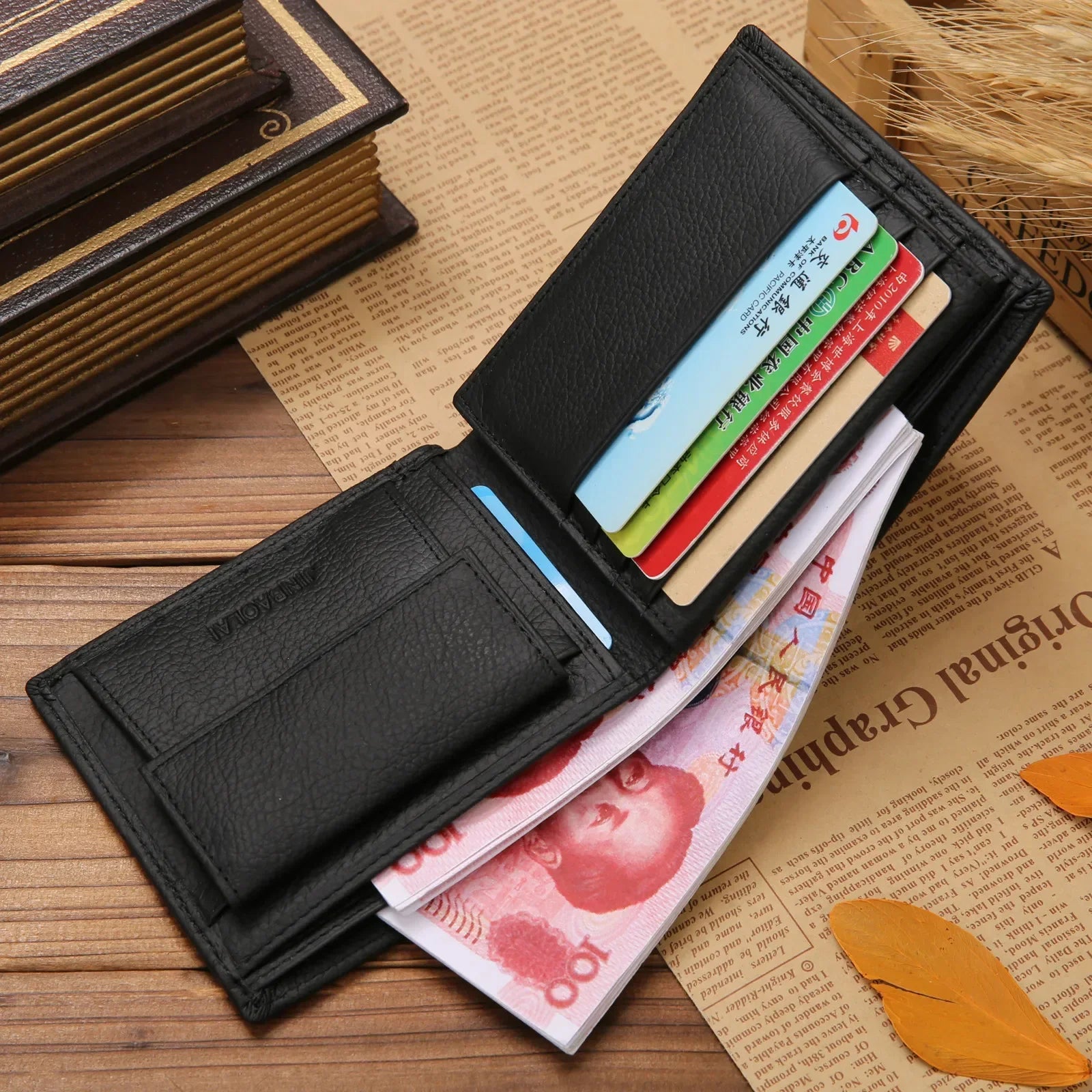 Genuine Leather Men Wallet Real Cowhide Premium Card Holder by S And B Enterprise