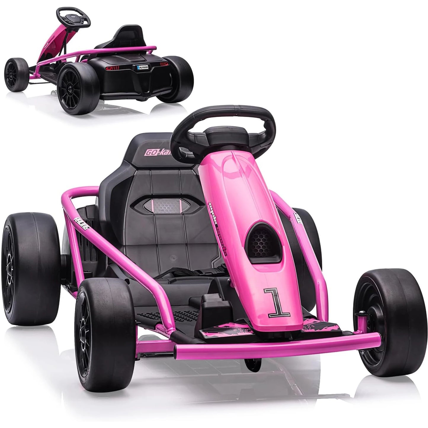 HiMISSE Premium Ride On Go Kart 24V Dual 300W Motors