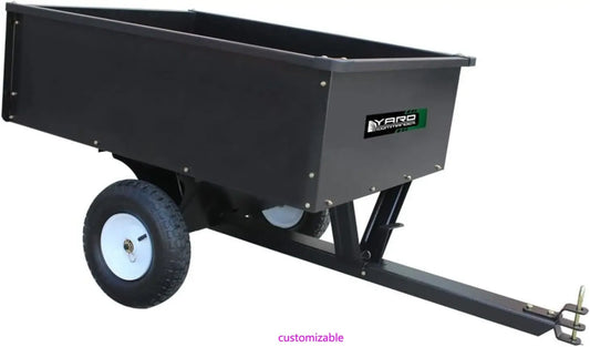 XMSJ Heavy Duty Tow Behind ATV Trailer DumpCart Garden Utility by S And B Enterprise