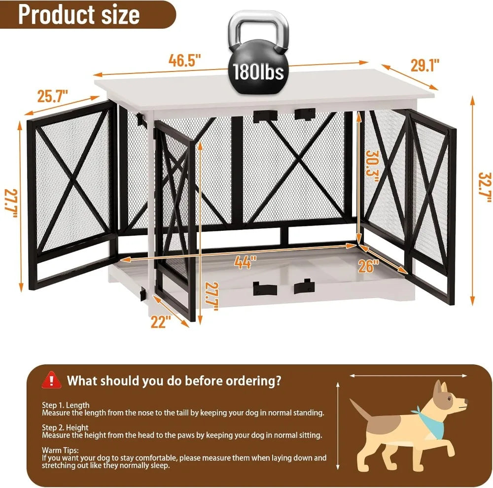 Heavy Duty Wooden Dog Crate End Table For Large Breeds by S And B Enterprise