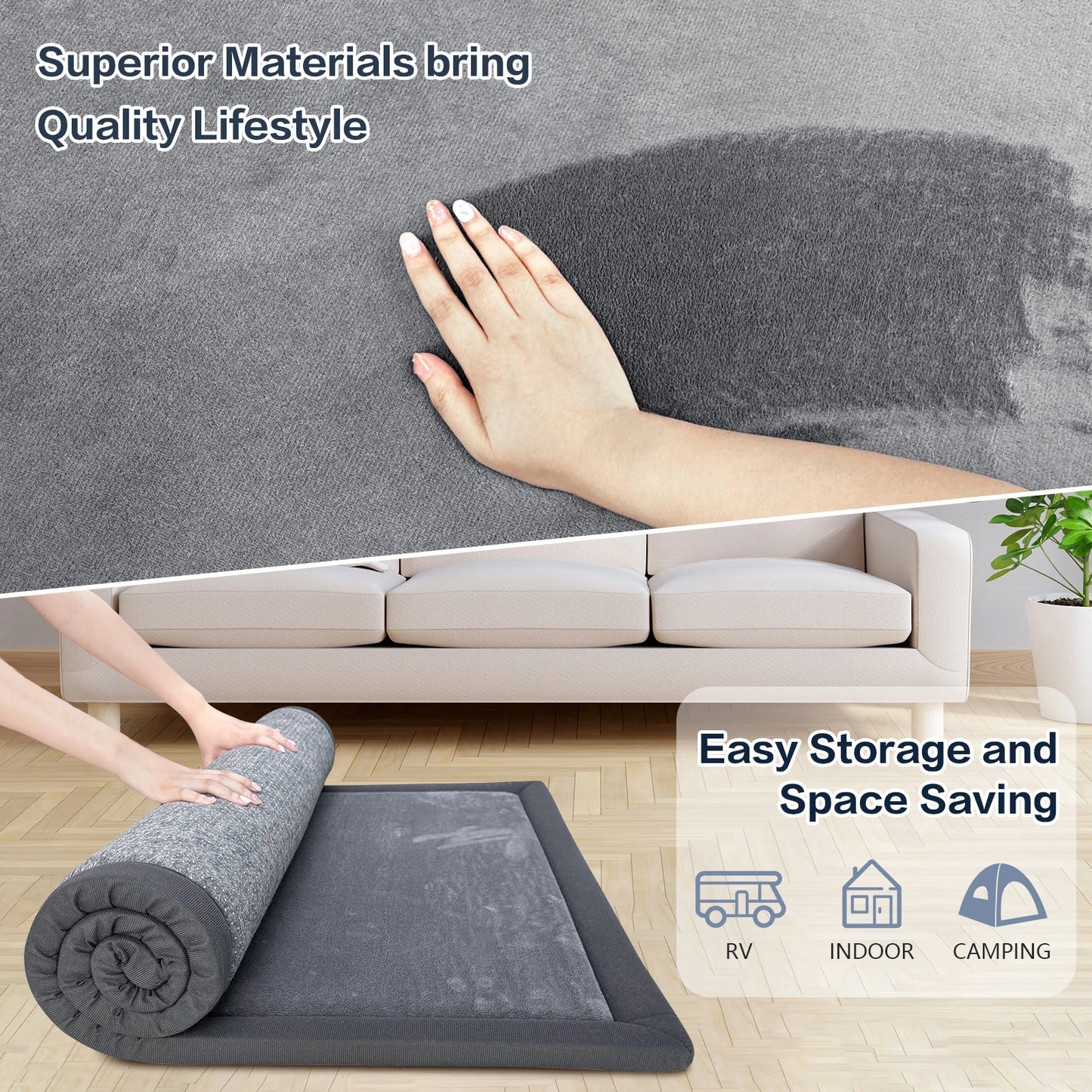 PaPaMat Memory Foam Playpen Carpet Mat Velvet Non Slip Bottom