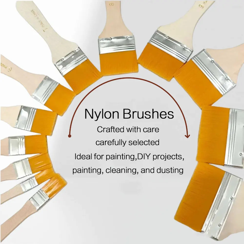 12pcs Nylon Hair Artist Paint Brushes Set for Acrylic Oil and Watercolor Painting with Wooden Handle Art Supplies for Professional Artists and Hobbyists Detail Painting Kit for Miniatures Rock Ceramic Modeling Craft by S And B Enterprise