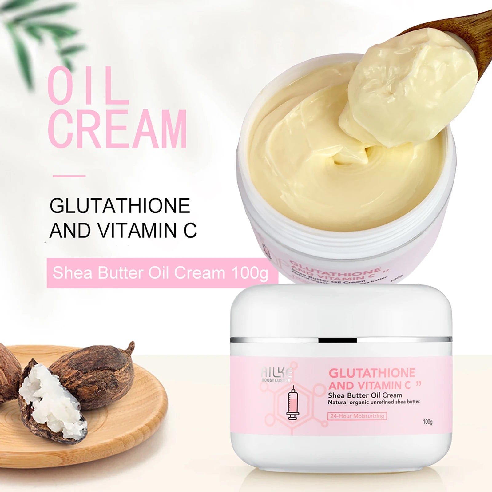 AILKE Glutathione & Vitamin C Kit, With Whitening Lotion, Moisturizing Cream, Lightening Soap, Spa Oil, Glowing Body Cream by S And B Enterprise