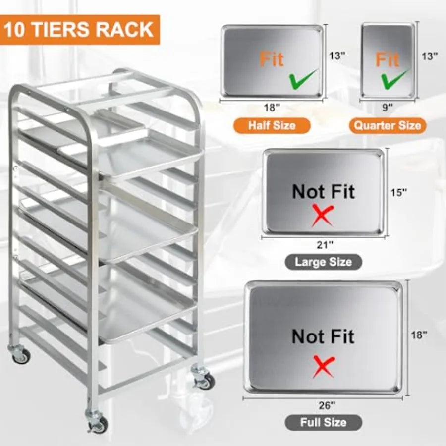 Bakery Cooling Rack With Wheels For Bread, Stainless Steel by S And B Enterprise