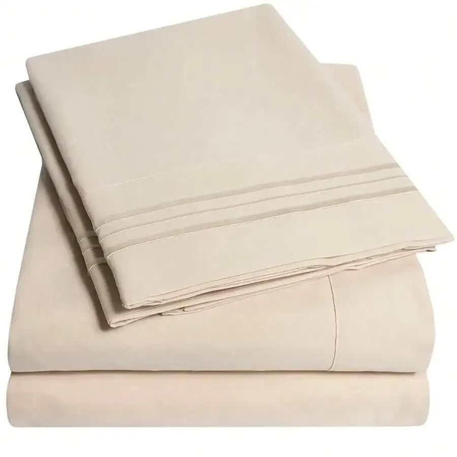 Extra Soft Deep Pocket Bed Sheet Set With Elastic Corners Wrinkle Free Full Size Teal by S And B Enterprise