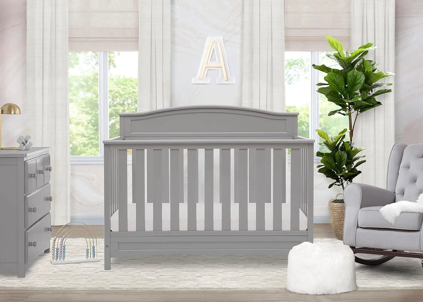 Emery 4-In-1 Convertible Baby Crib Pack Of 1 For Nursery by S And B Enterprise