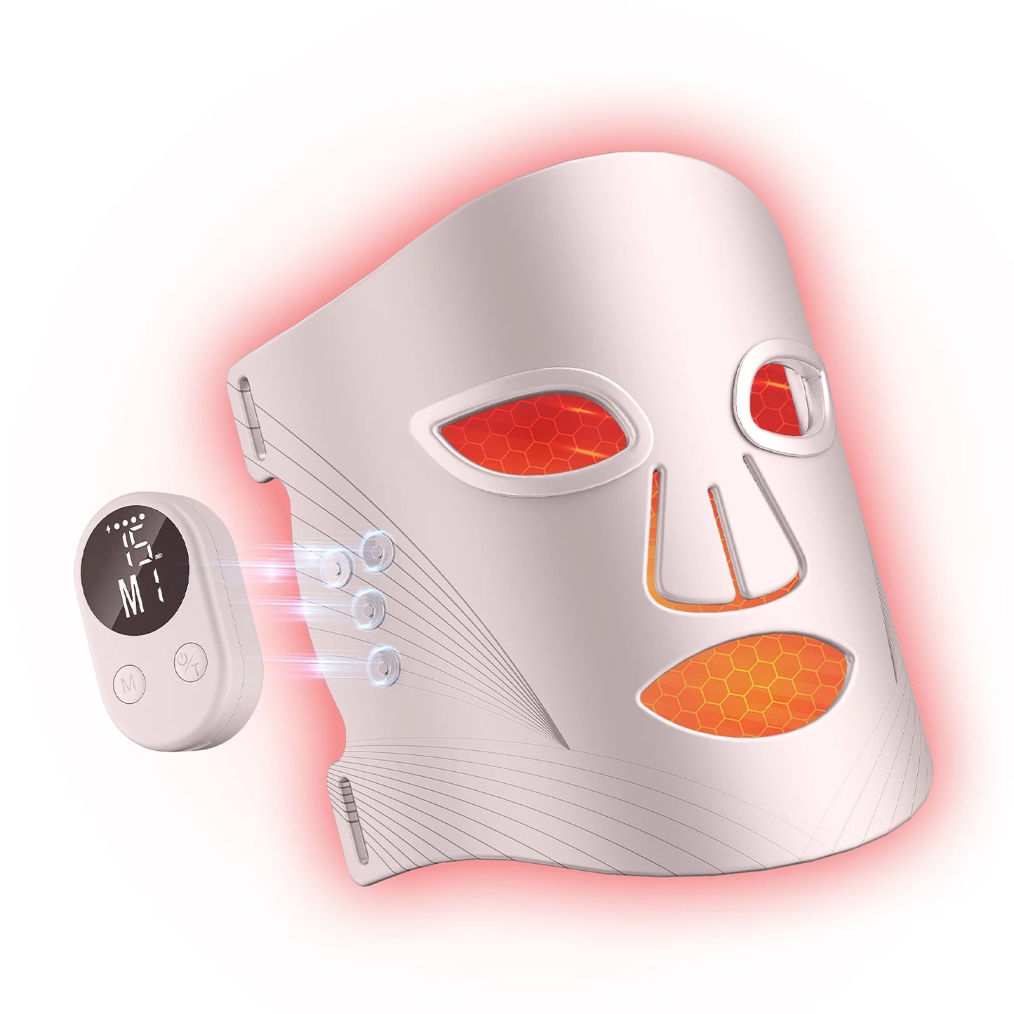 LED Wireless Mask Face, Repairs Skin, 5 Colors Red Light Mask, Skin-Friendly Silicone, 312LED Lifting Facial Quality, Women Gift